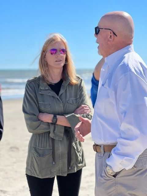 Michel and Lori at Galveston coast