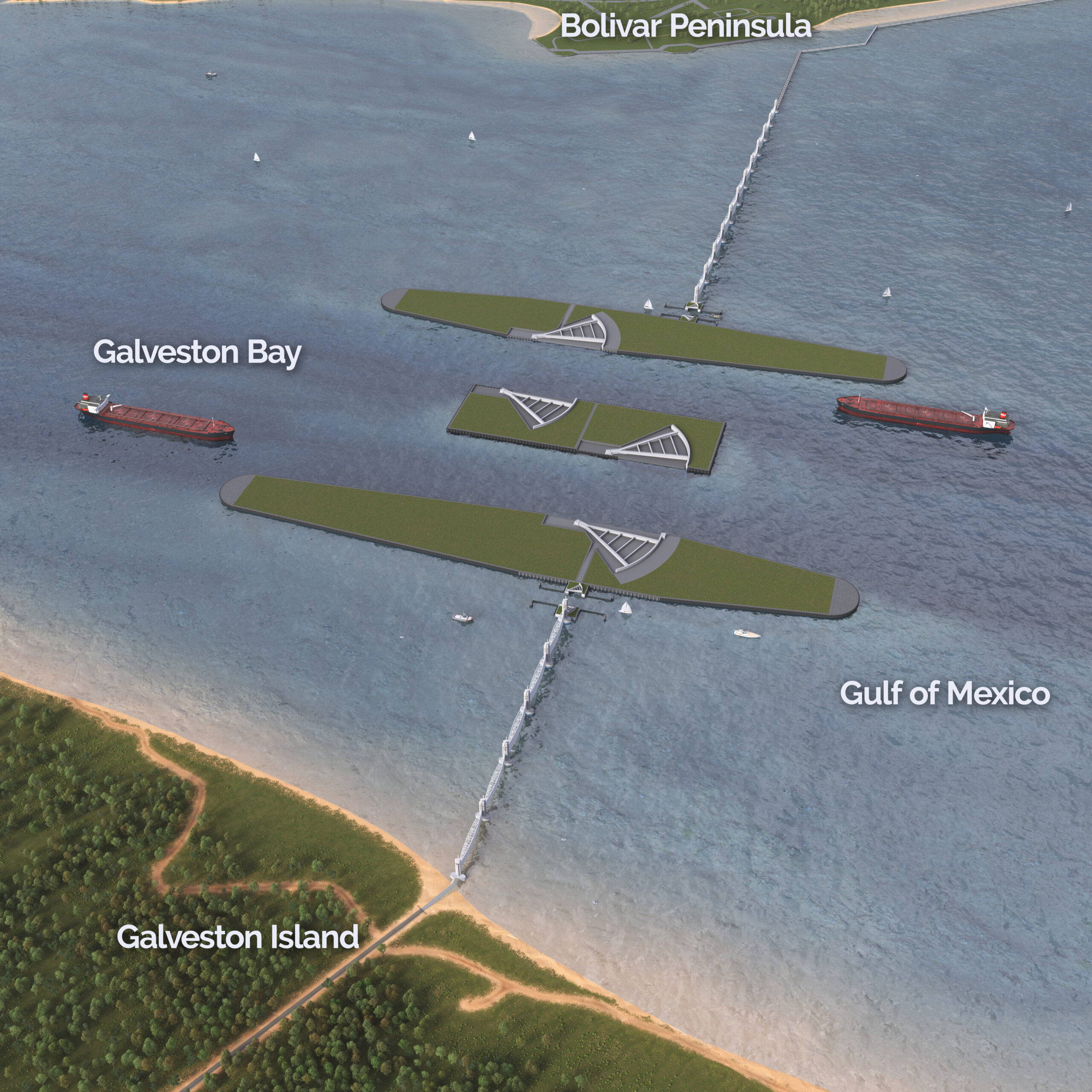 3D Rendering of storm surge idea