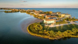 Aerial view of Texas Coast